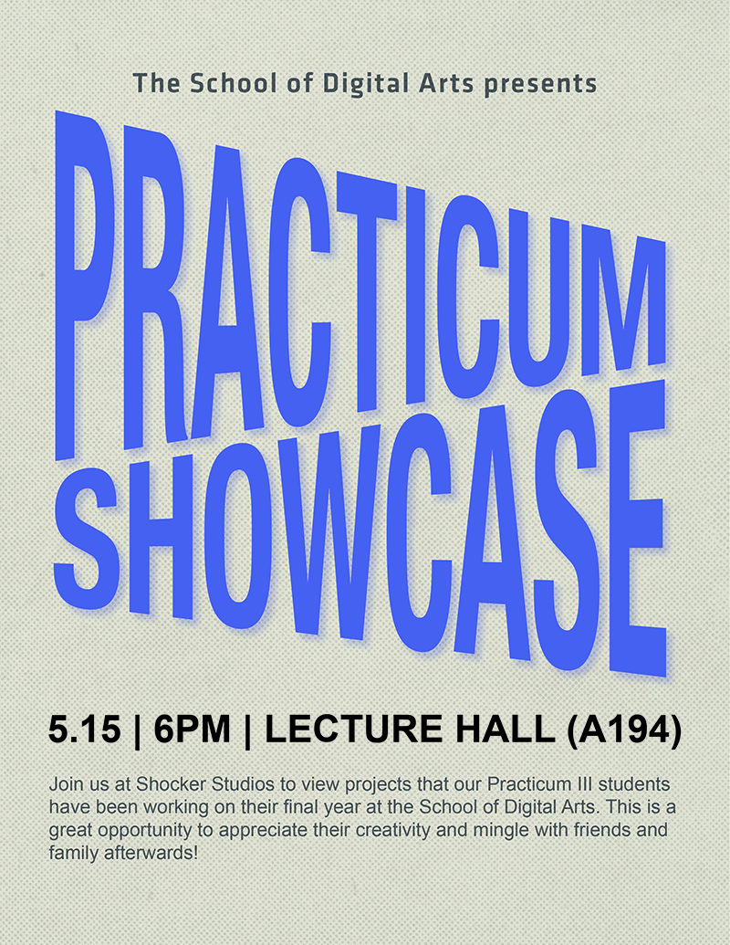 Practicum Showcase poster.