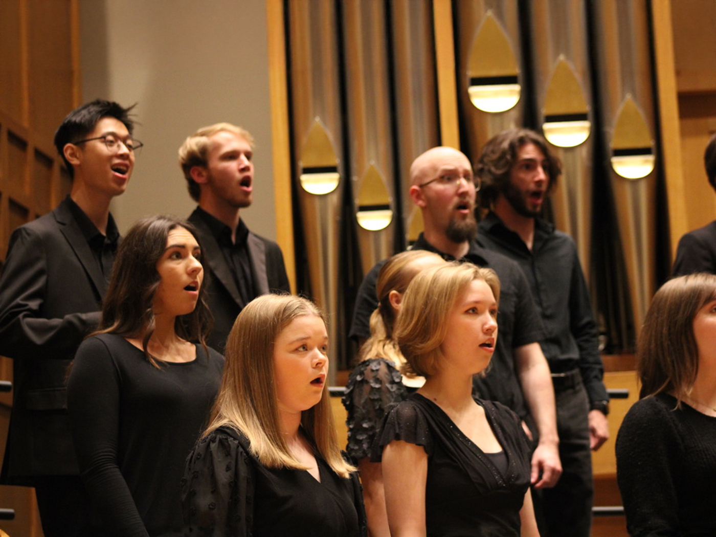 WSU choir students perform in Wiedemann Hall