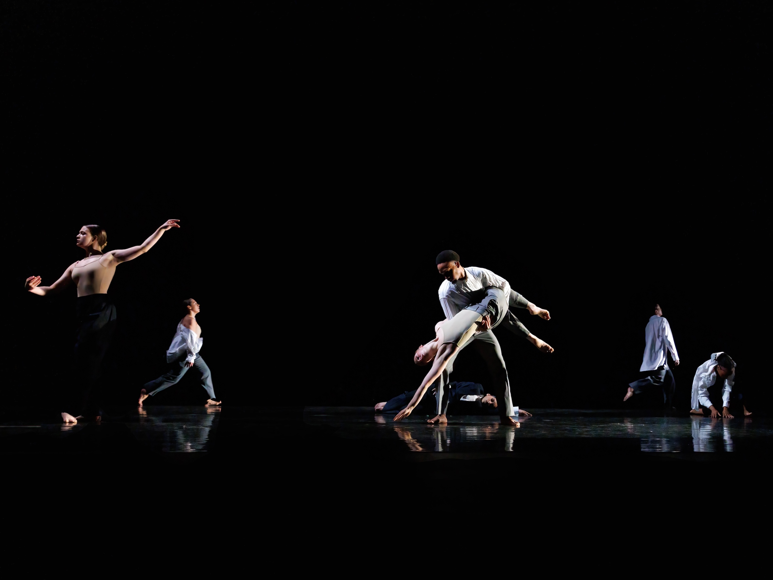 Dancer across the stage