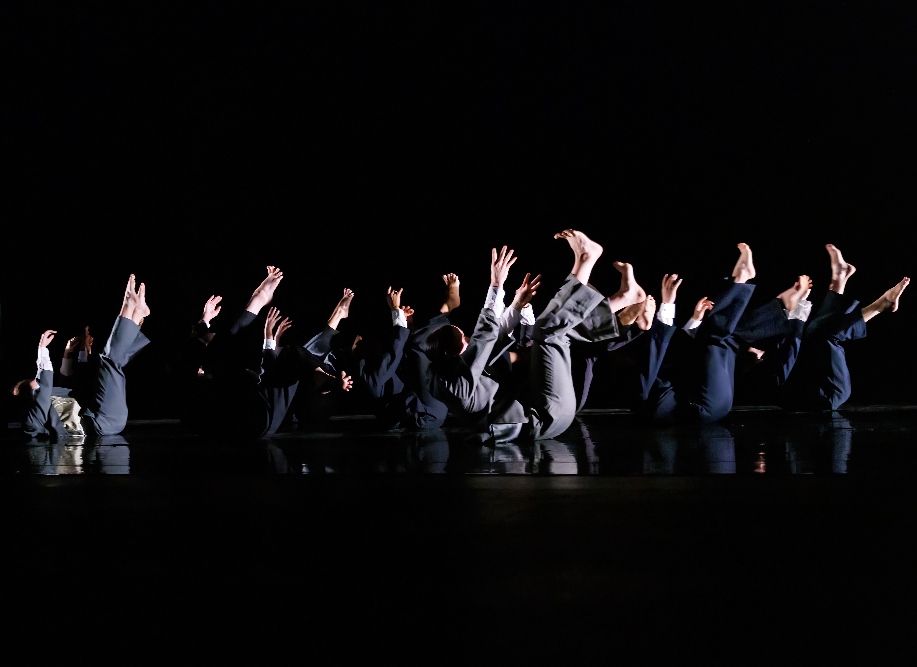 Dancers feet in the air