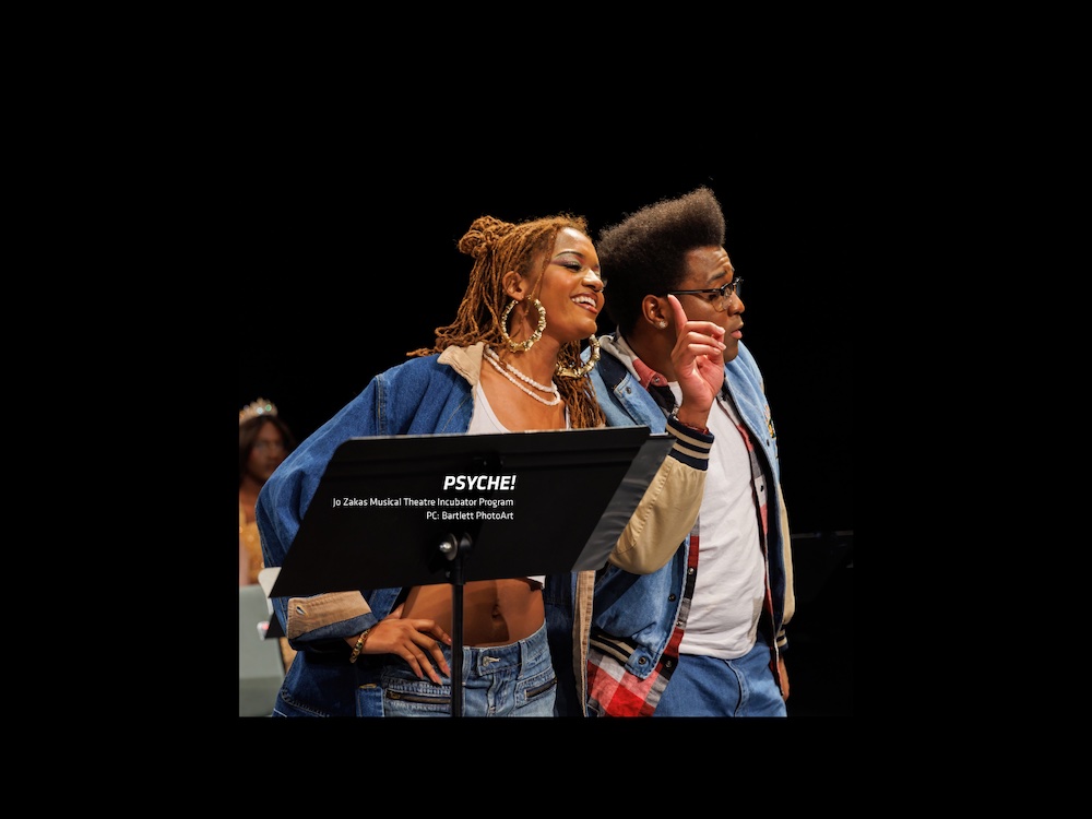 Psyche! actors are singing at a reading of the production of "PSYCHE!"