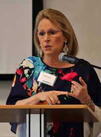 Jill Docking cropped Jill Docking speaking at an event