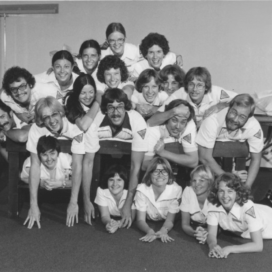 PT historic photo class Group photo of a Physical Therapy class in the 1970s