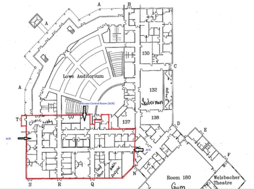 SLHC Clinic Building Floor Boundaries and Controlled Entrance Access Points SLHC Clinic Building Floor Boundaries and Controlled Entrance Access Points