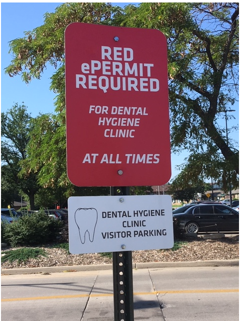 DH Clinic parking sign