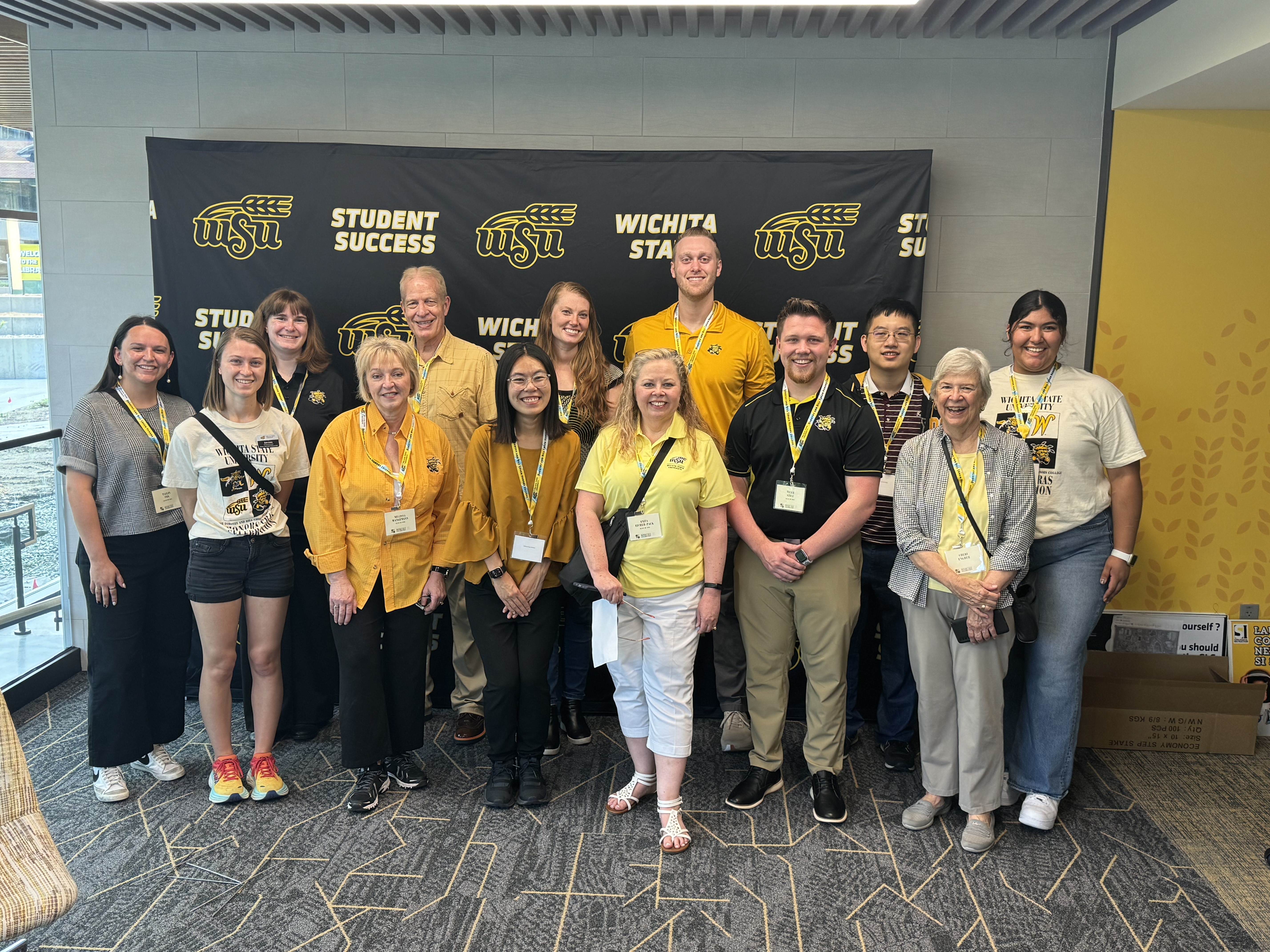 Attendees of the Honors Eras Brunch also attended a tour of the Shocker Success Center.