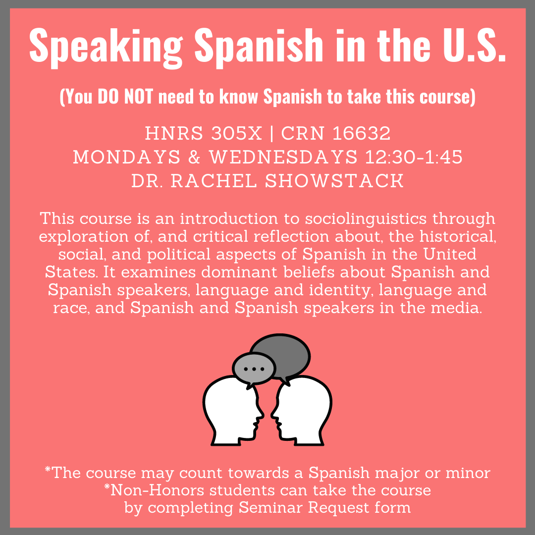 Information about HNRS 305X course in Fall 2021