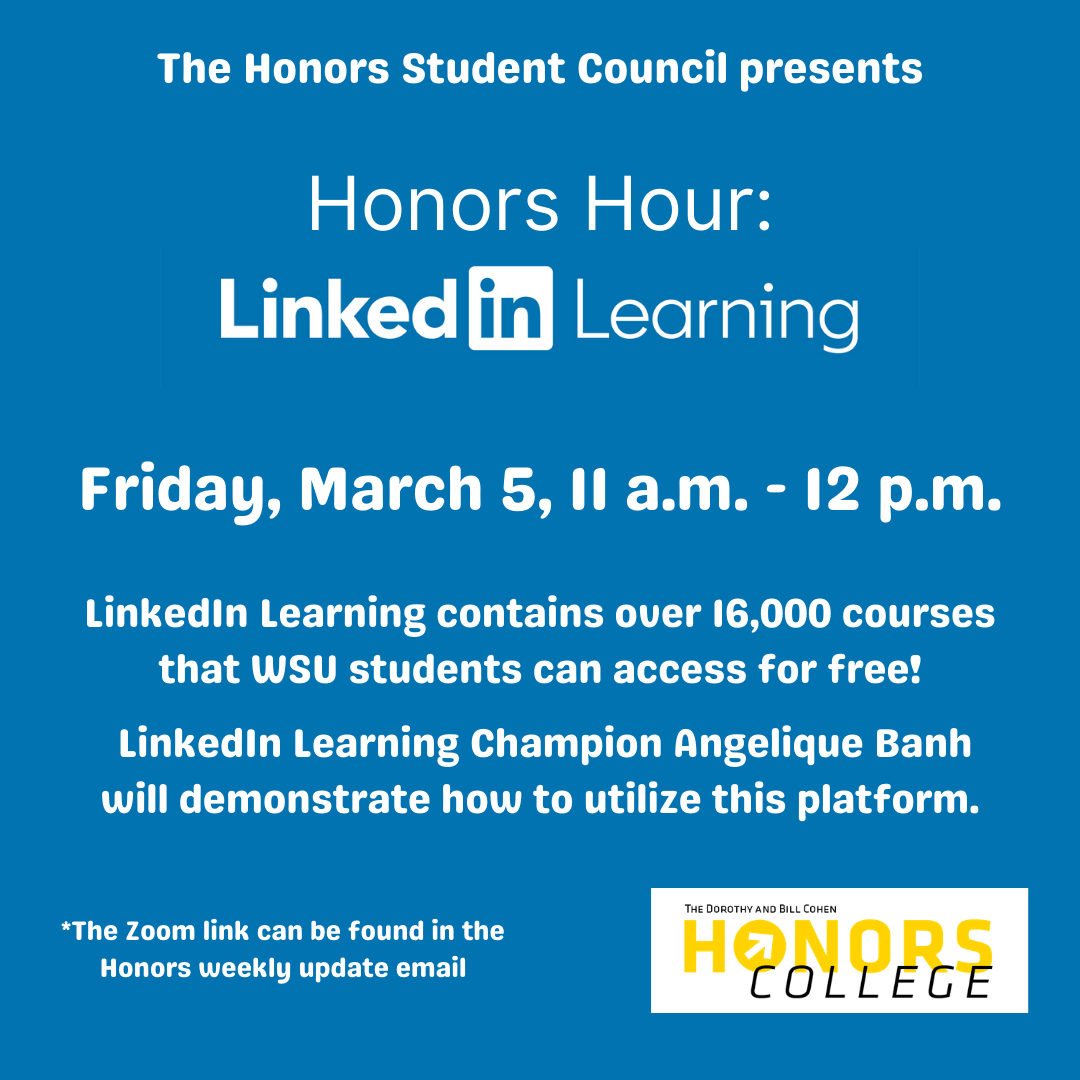 Information about Honors Hour March 5