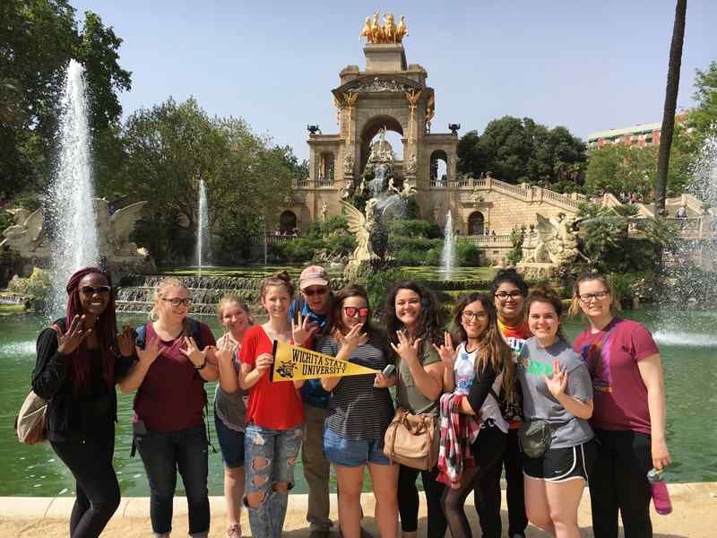 WSU students studying abroad in Spain