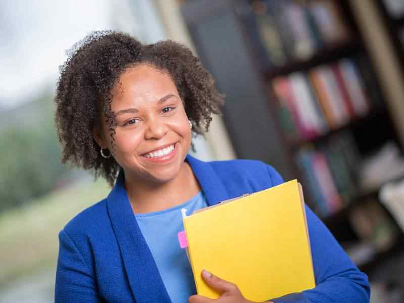 Female student smiling.