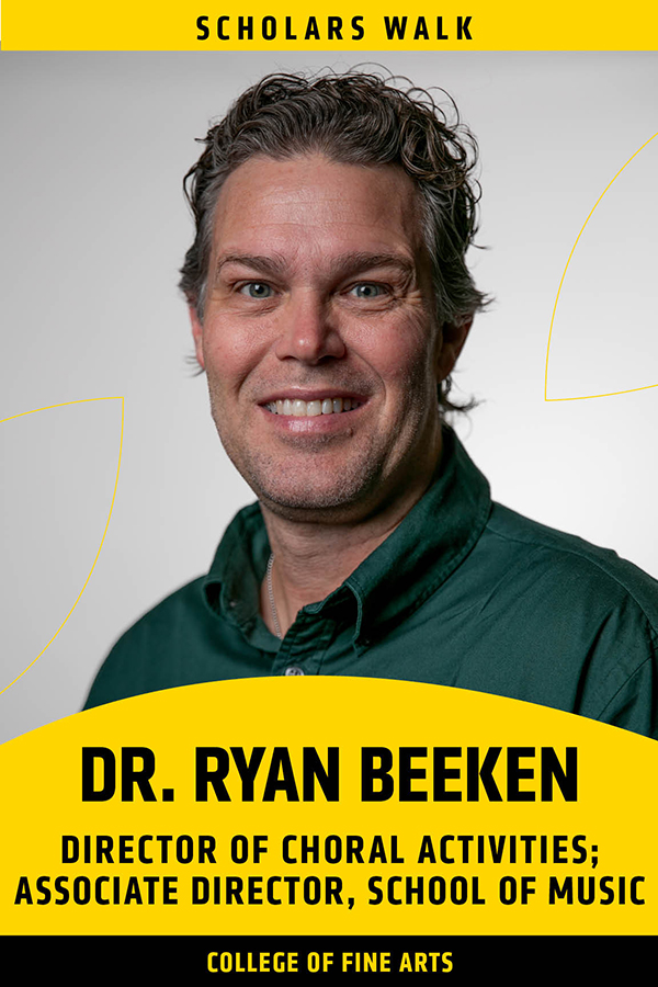 Scholars Walk: Dr. Ryan Beeken, Professor of Music, College of Fine Arts