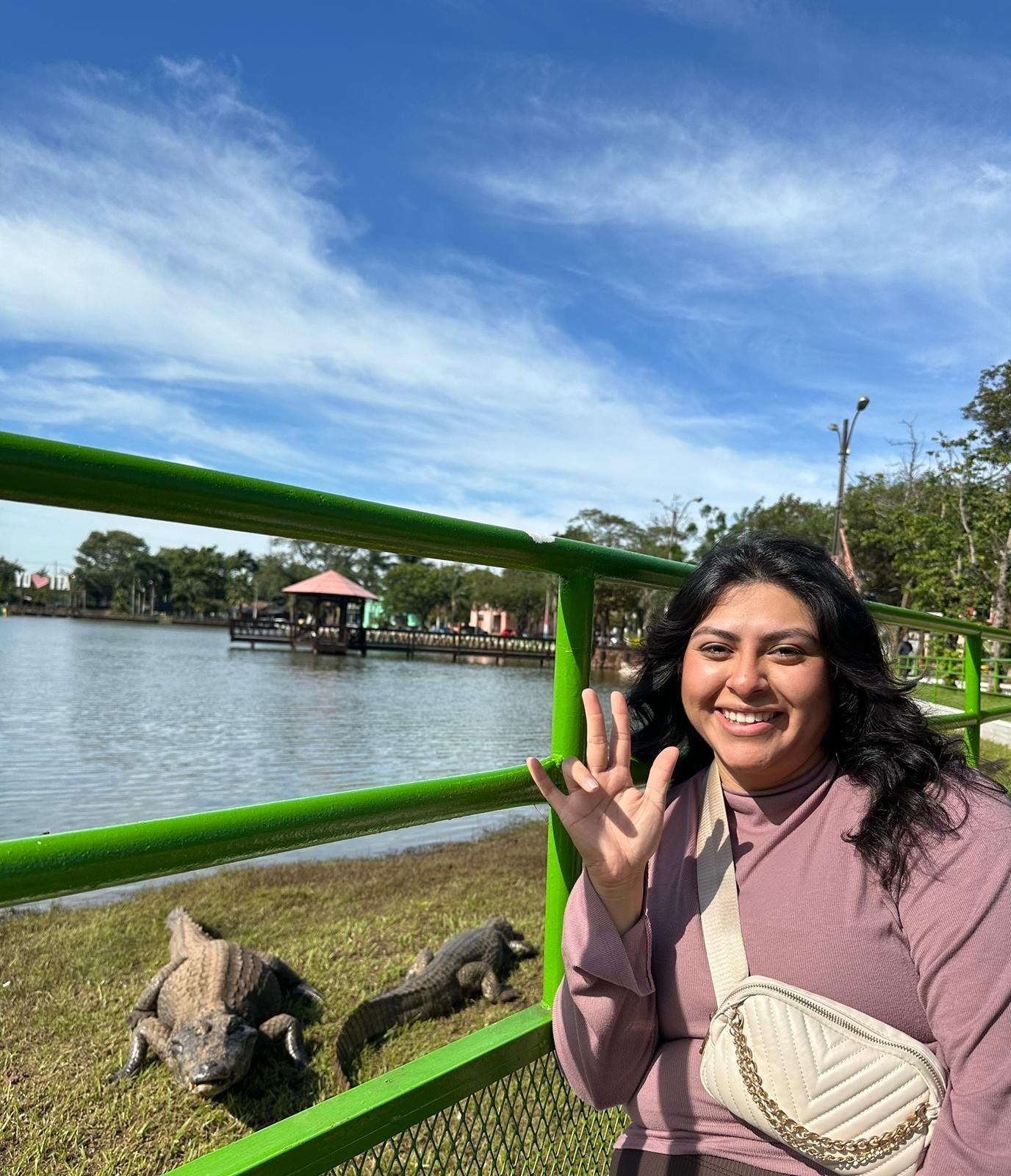 Wushock sign by lake