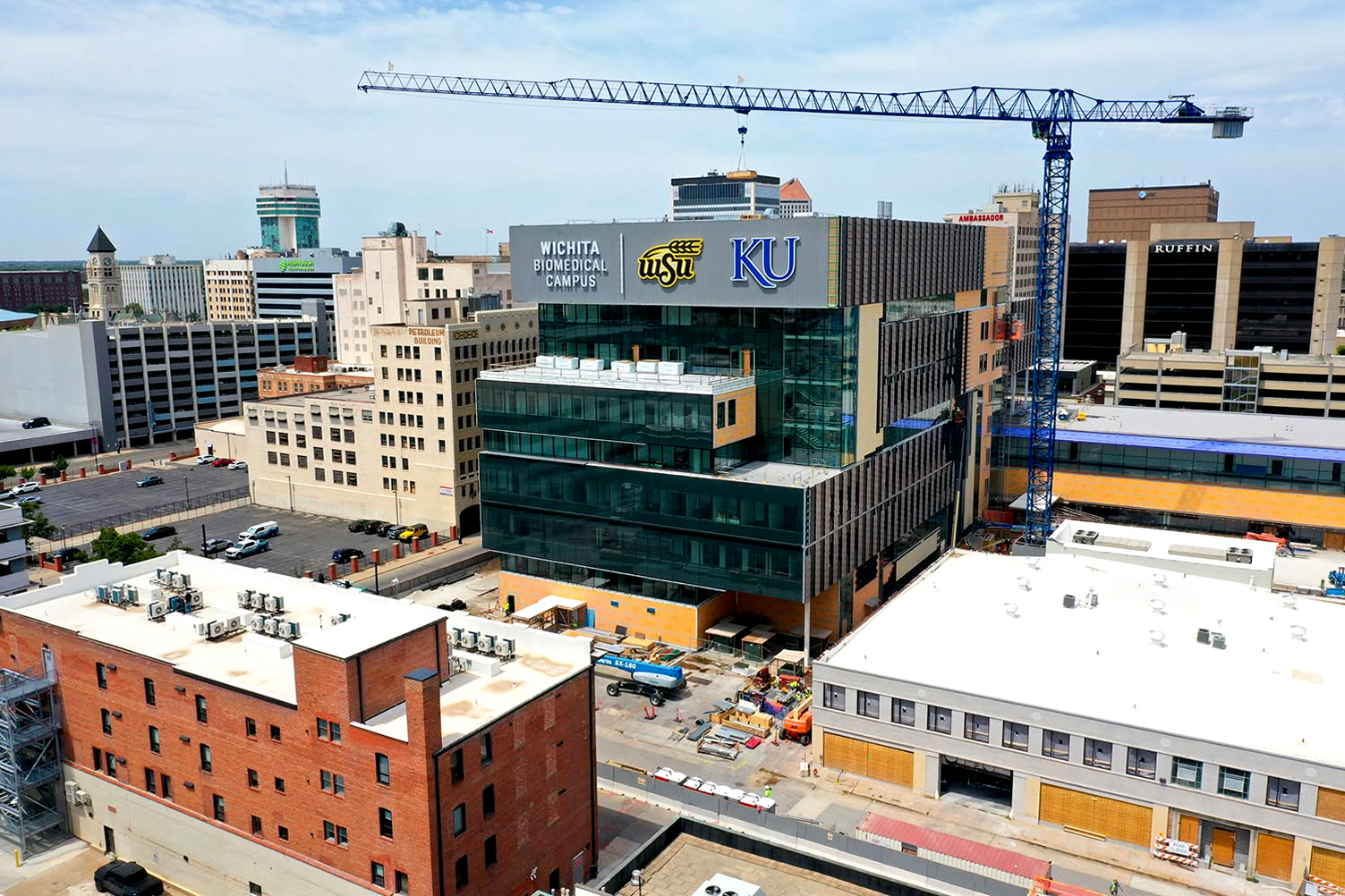 Wichita Biomedical Center construction shot August 2026