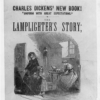 image of a newpaper clipping from charles dickens lamplighter story