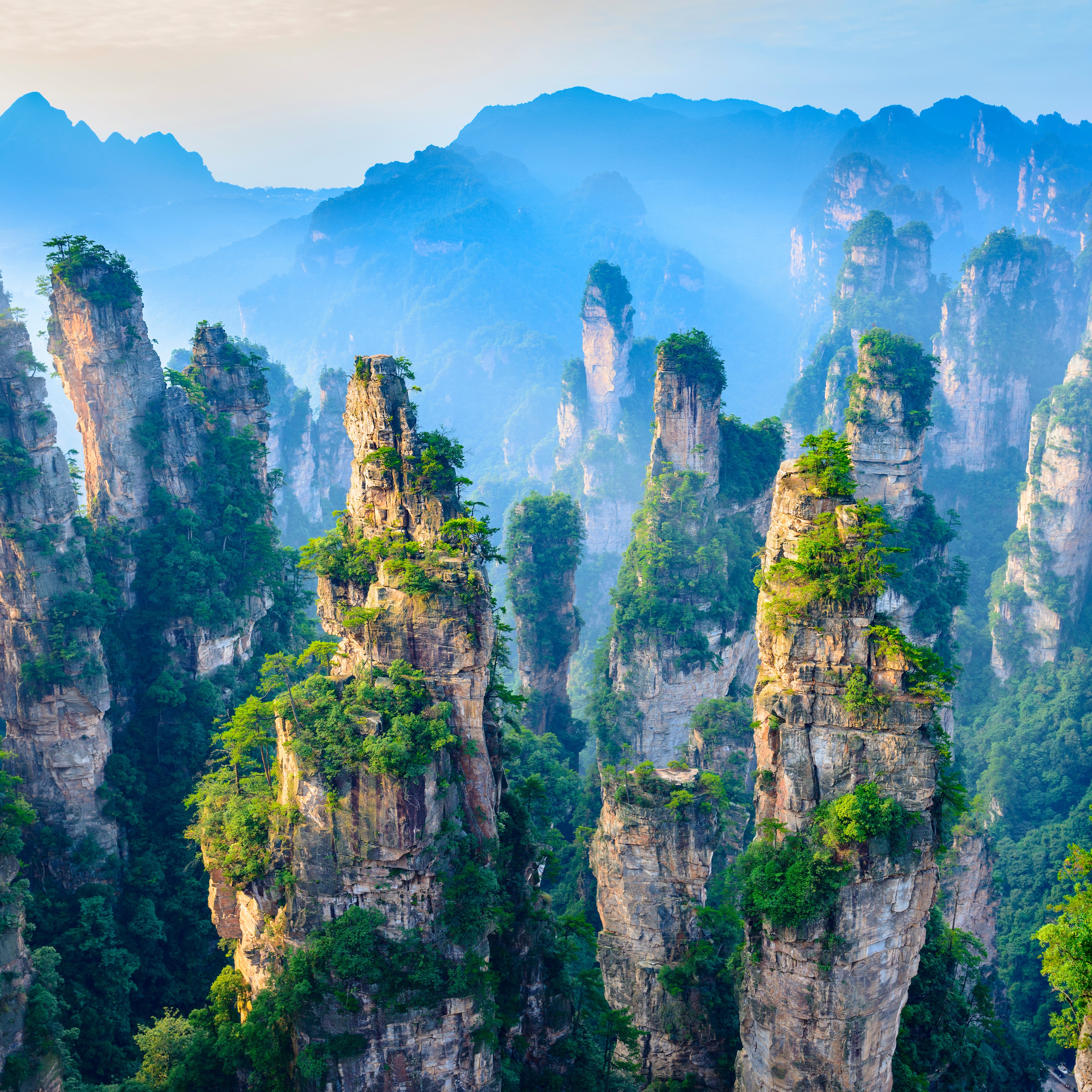 image of intersting geological formations in Zhangjiajie National Forest Park, China