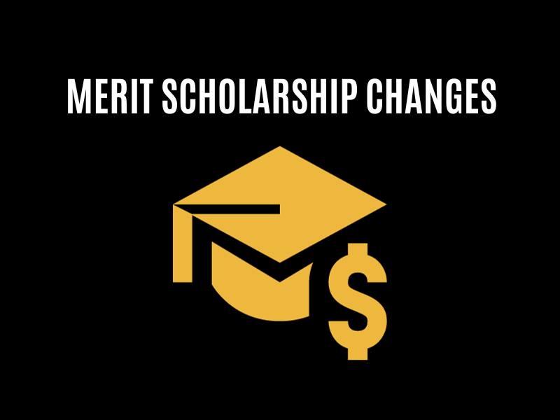 Decorative header for Merit Scholarship Changes
