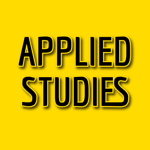 applied studies text on yellow background