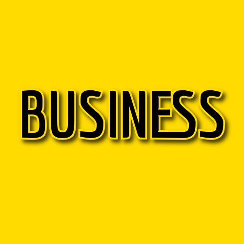 business text on yellow background