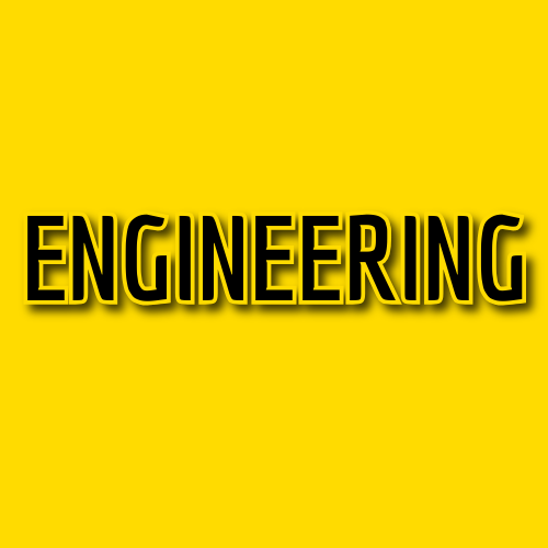 engineering text on yellow background