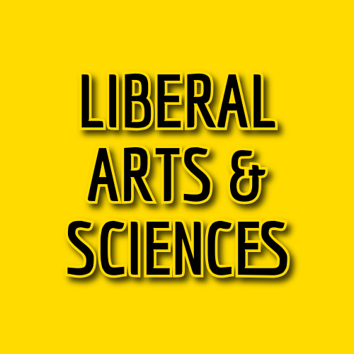 liberal arts & sciences text on yellow background