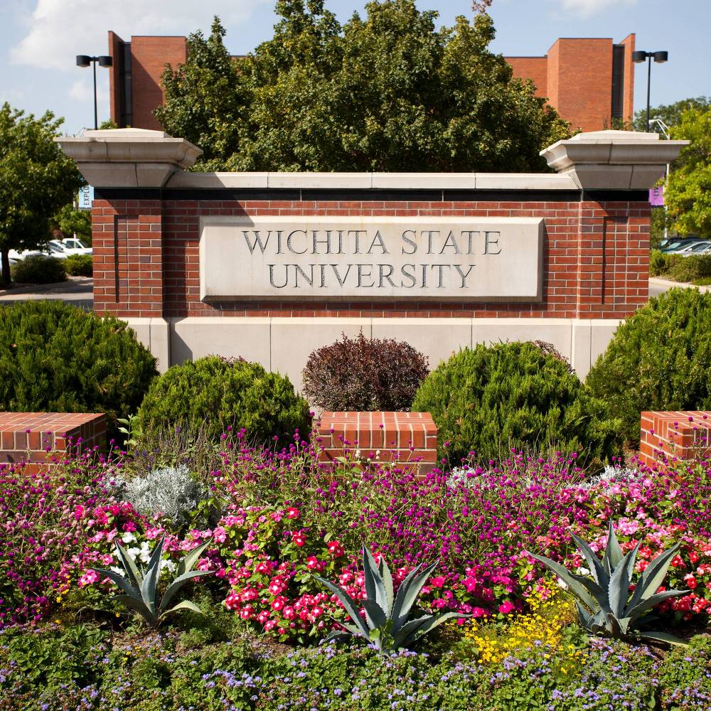 Southeast entrance to Wichita State University