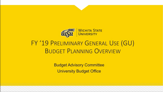 fy19 Preliminary General Use Budget Planning Overview cover image