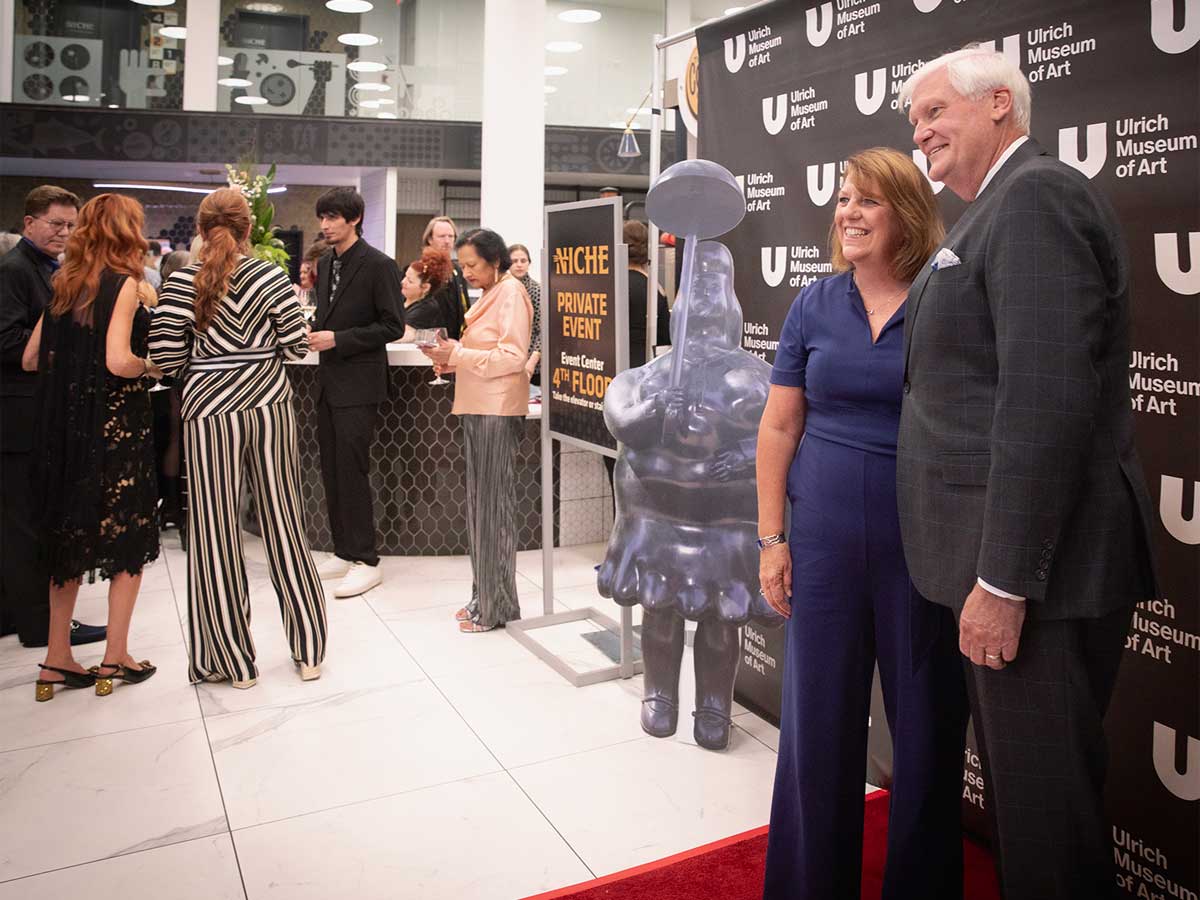 Attendees visit for the Ulrich50 Gala, in celebration for the Ulrich Museum's 50th anniversary