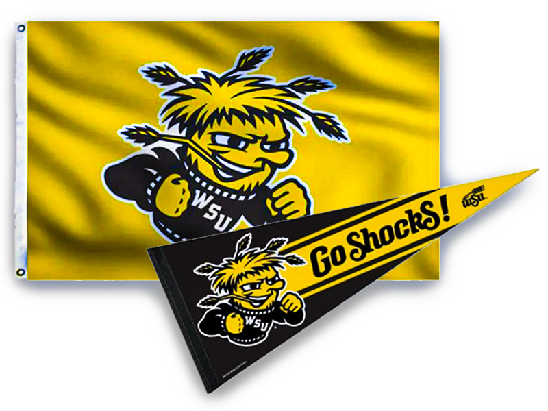 Wichita State flag and pennant.