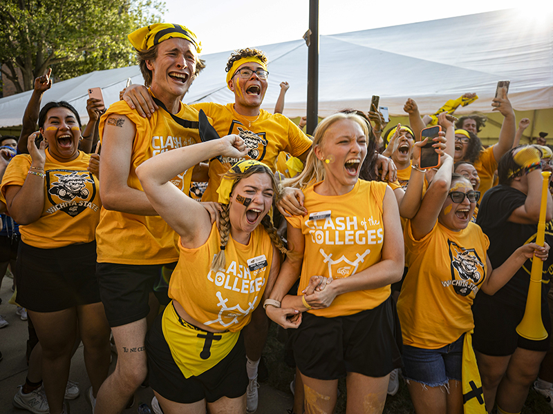 College of Liberal Arts and Sciences students react to winning the 2023 Clash of Colleges.
