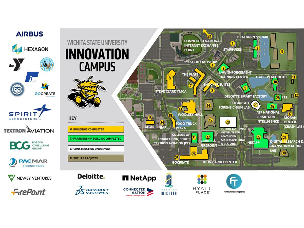 Wichita State Innovation Campus map.