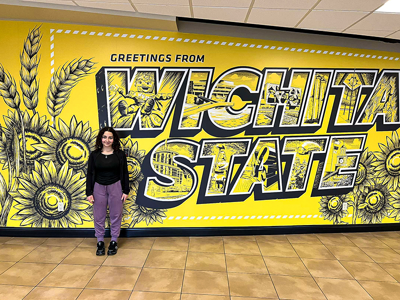 Greetings from Wichita State mural in the Rhatigan Student Center.