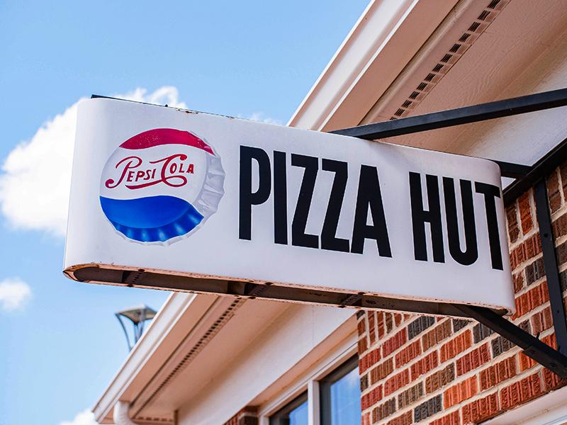 Pizza Hut Museum sign.