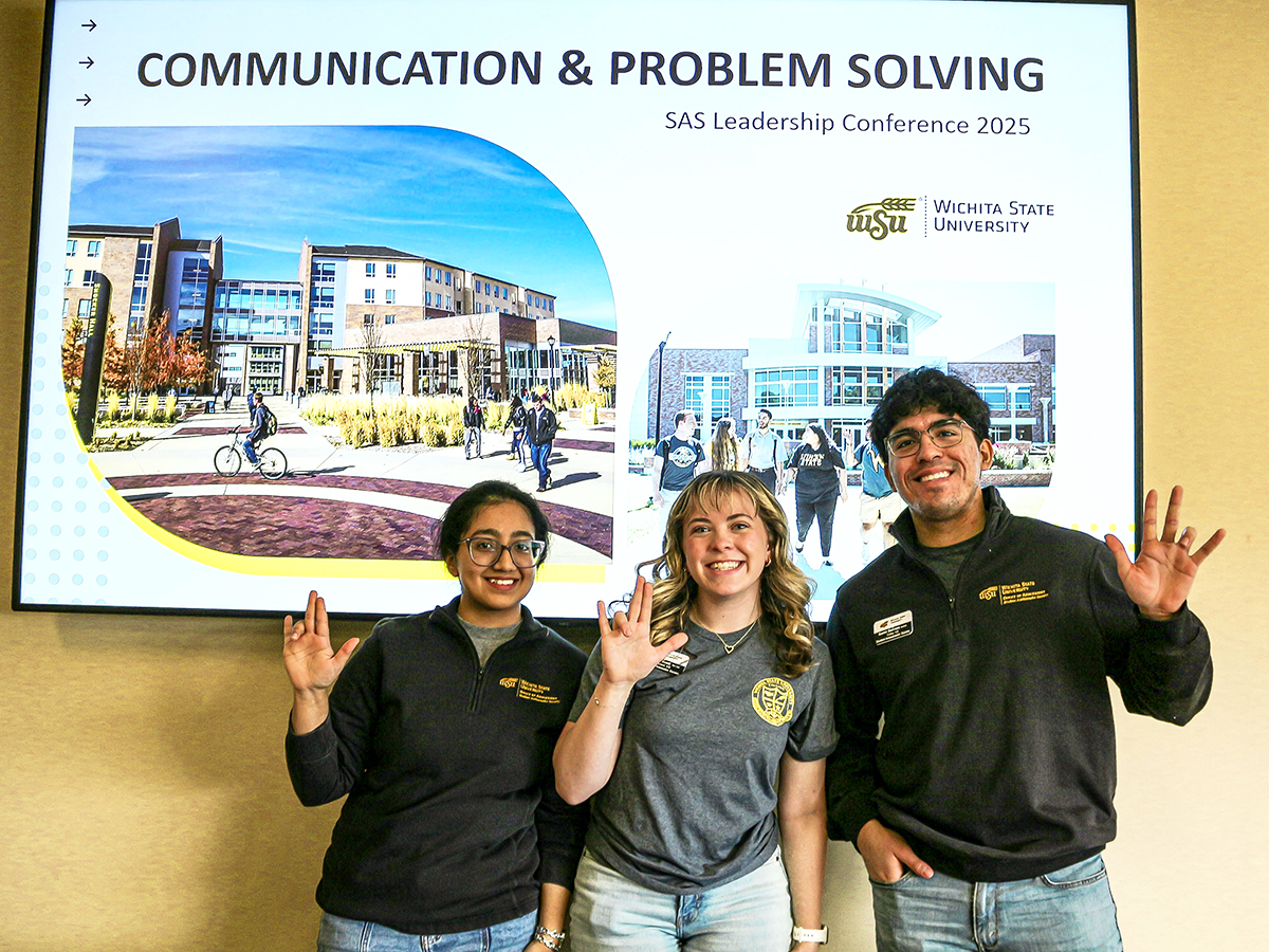 Hafsa Sadaf, Karaline Scott and Samir Barraza at the SAS Leadership Conference.