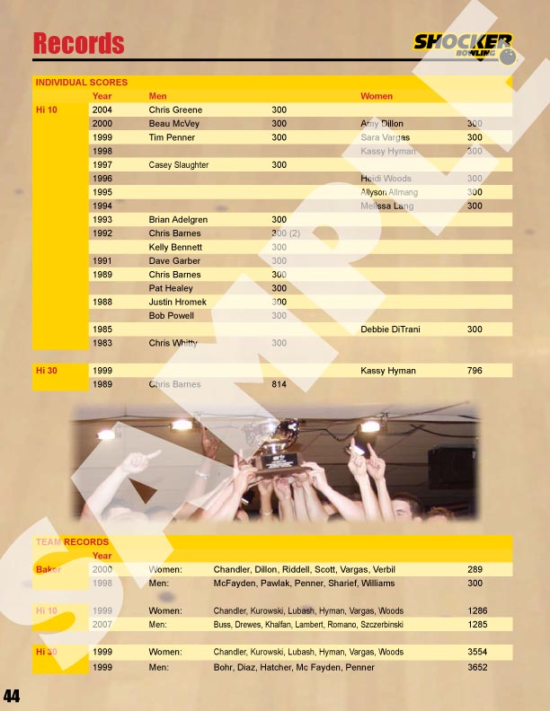 Media Guide Score Records