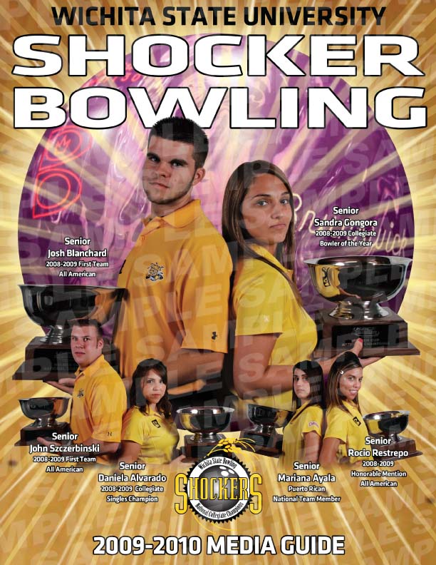 Sample page of the 2009-2010 Shocker Bowling Media Guide.