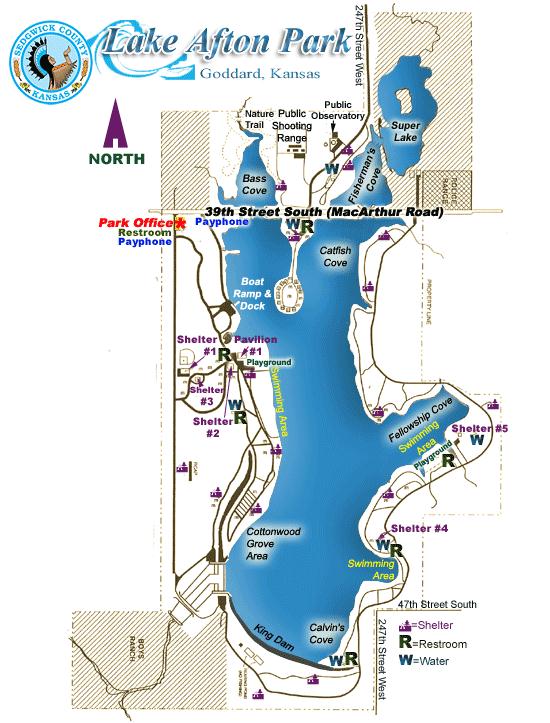 map of lake afton