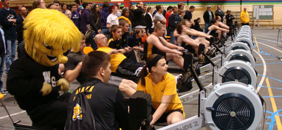 WuShock rowing at the 2012 Shocker Sprints