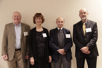 Photo of Award Recipients - Walter Horn, Sylvia Coats, William Woods, and Randolph Ellsworth (not pictured, Don Nance).