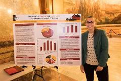 This is a student from Pitt State University at the 2018 Graduate School event CGRS.