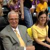 With wife Deborah cheering on the Shockers at Convocation.