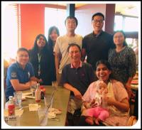 Celebrated Shuang Feng's graduation with a dinner at Hu-Hot, Wichita, Kansas, hosted by our adviser Dr. Hyuck Kwon. 