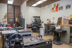 Letterpress studio in Mcknight Art Center