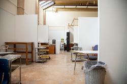 Semi-private studio spaces for undergraduate painting & drawing students