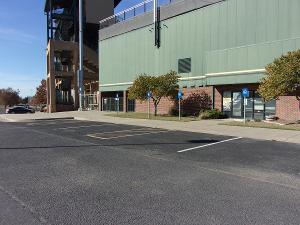 Photo of ADA parking southeast of entrance.
