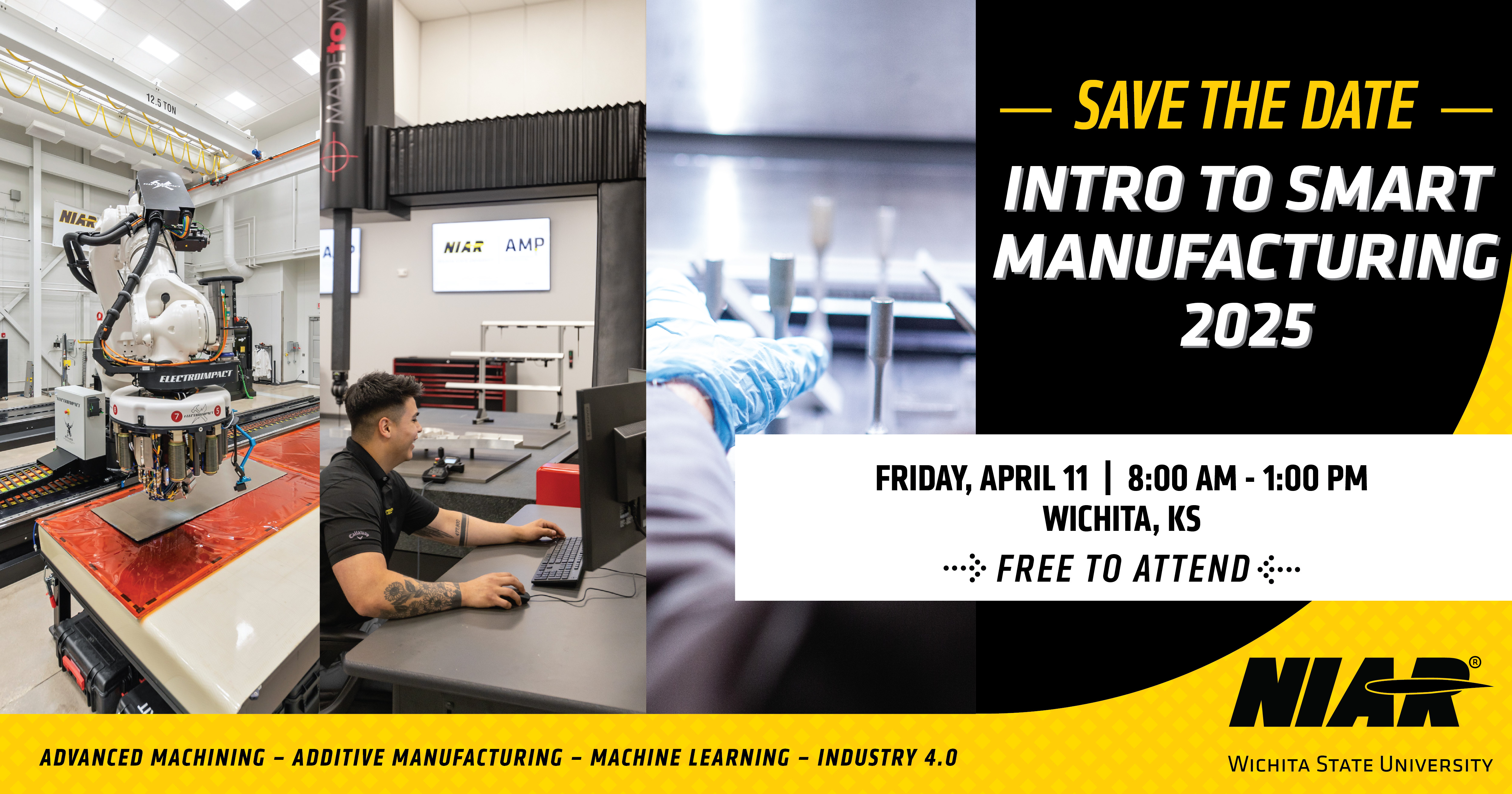 Register to attend the Intro to Smart Manufacturing Workshop on Friday, April 11 at Wichita State University.