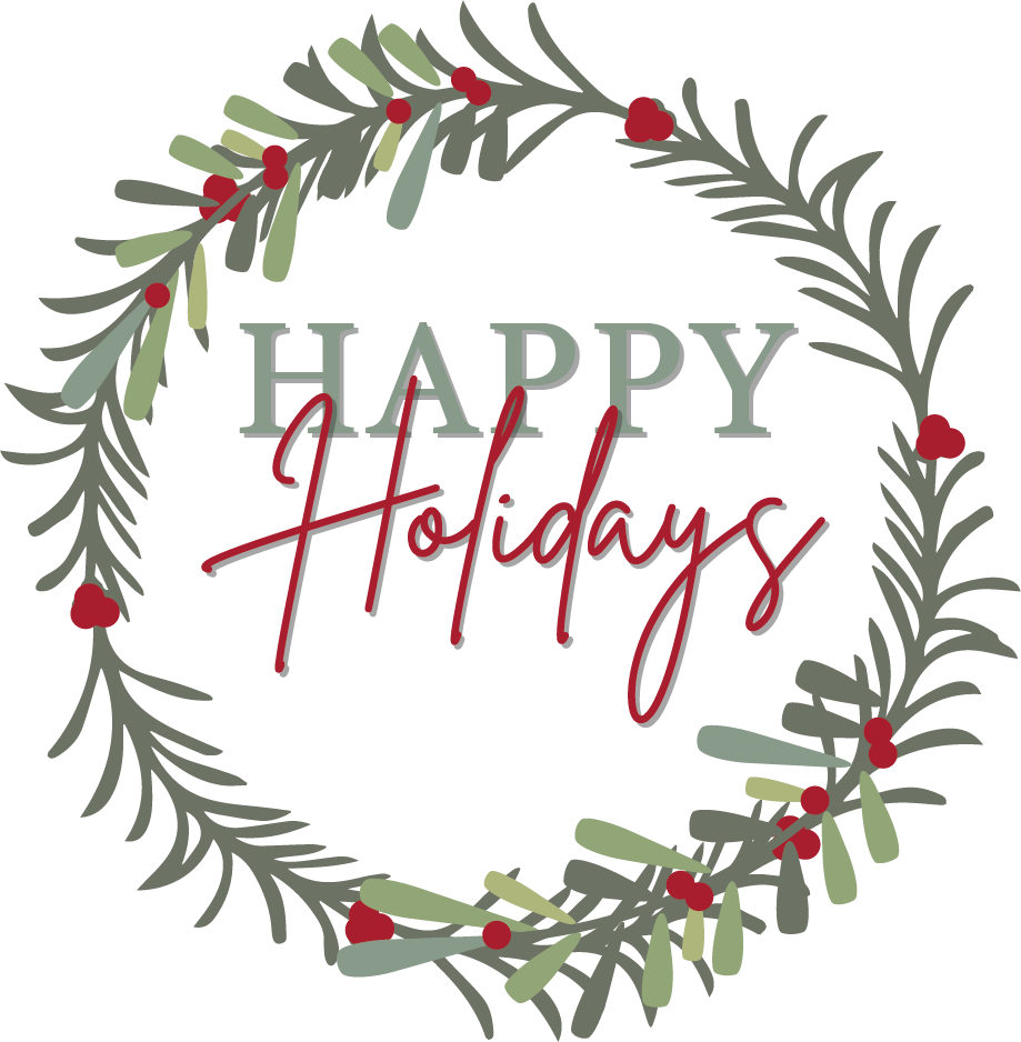 Happy Holidays Christmas Wreath