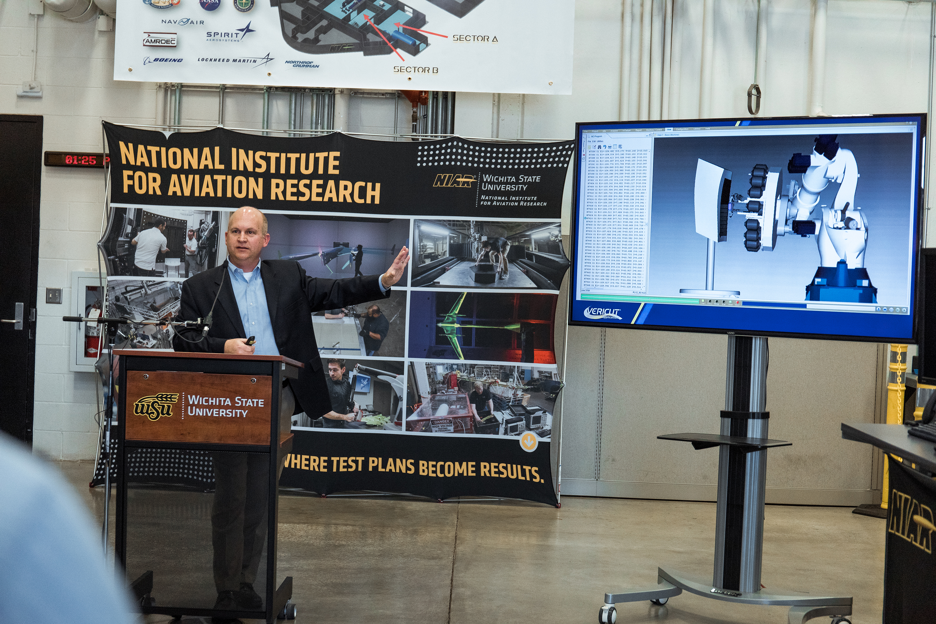 John Tomblin discusses the $2 million grant awarded to Wichita State to fund advanced composites technology.