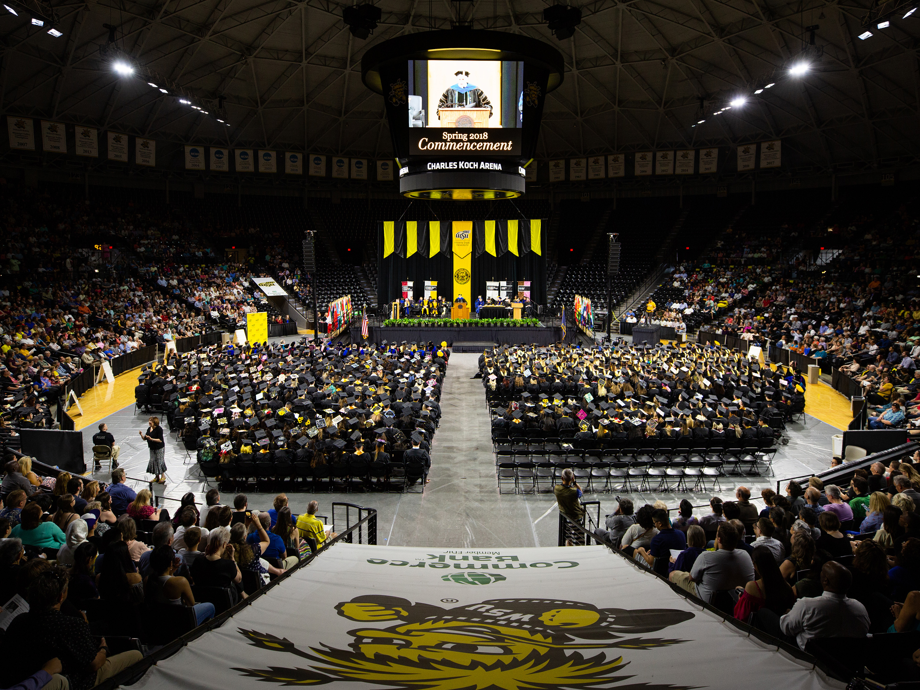 Photo of one of Wichita States commencement ceremonies