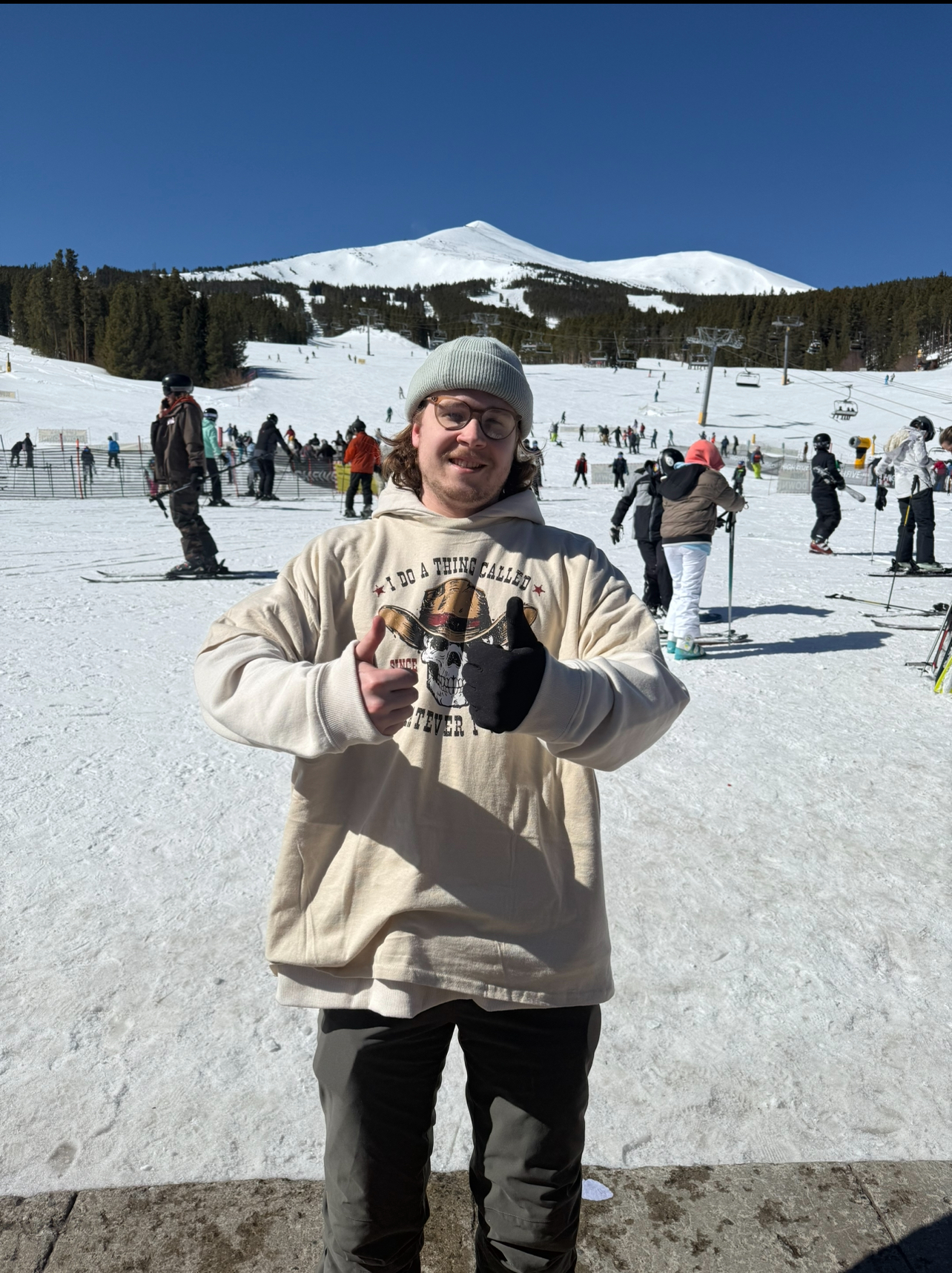 Photo of Ethan Kabler on a ski trip