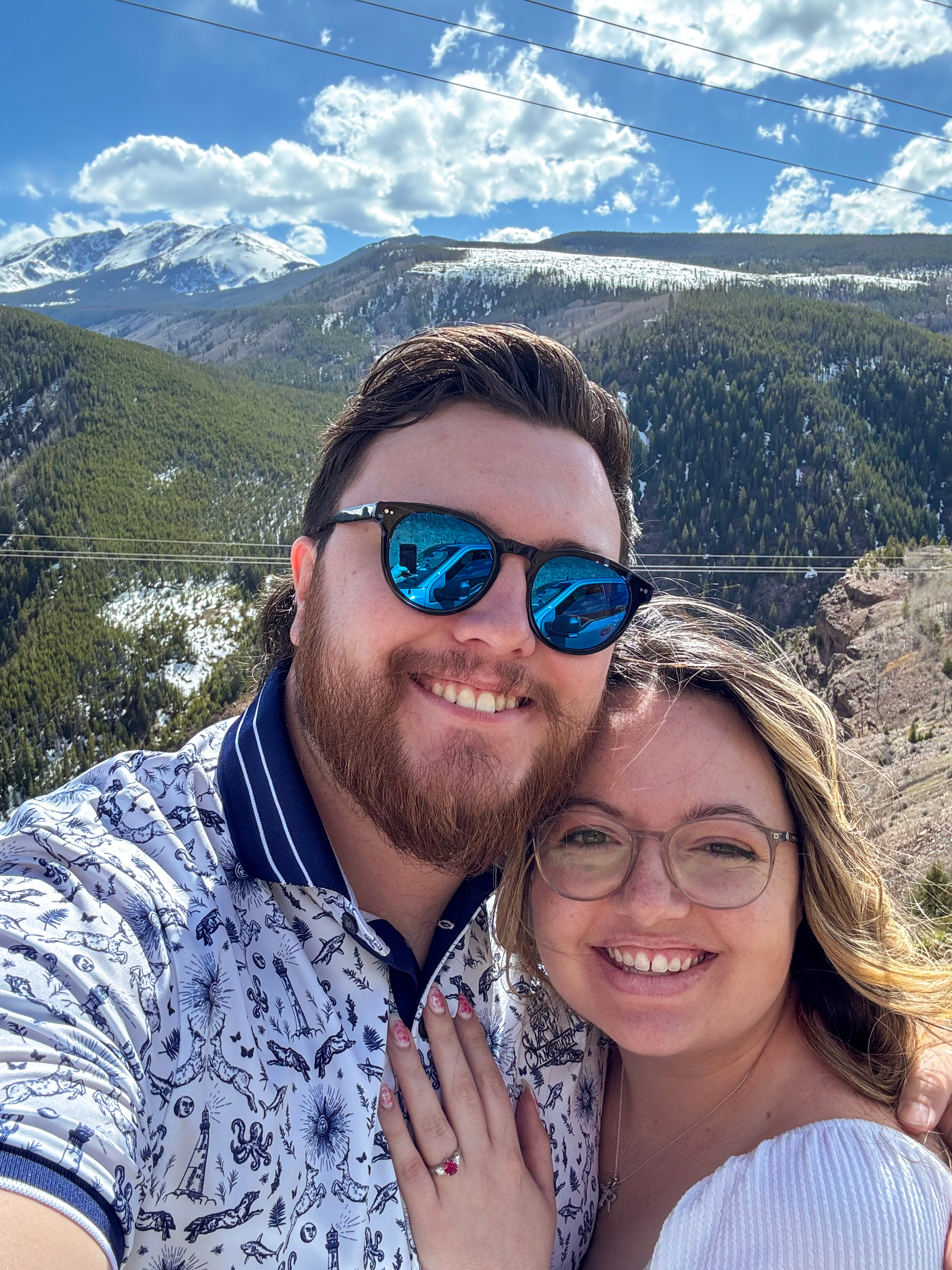 regan Archibal and one other in mountain scenery